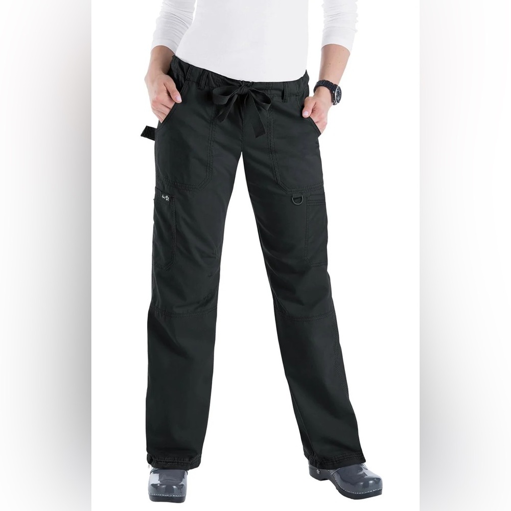 Women's Black Koi Scrub Cargo Pants